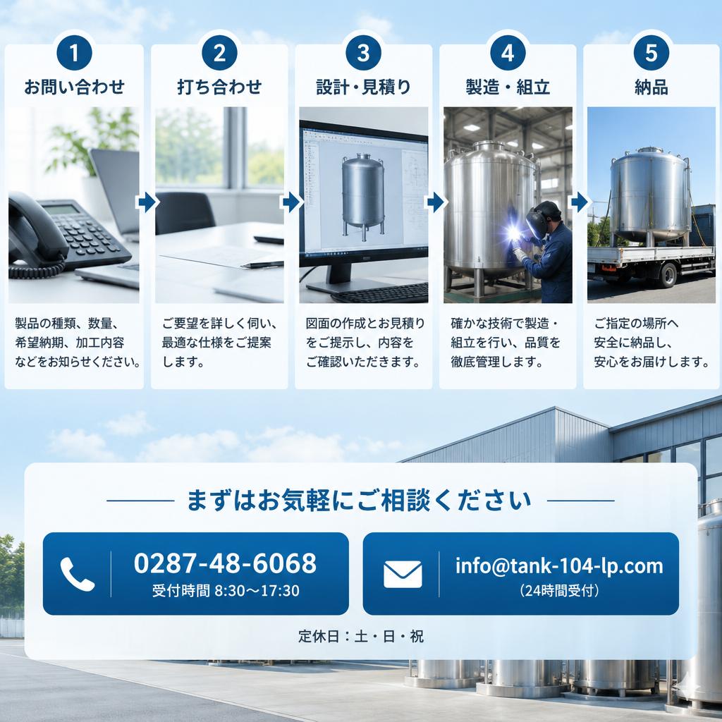 まずは仕様が未定でもご相談ください。お見積りから丁寧にご案内