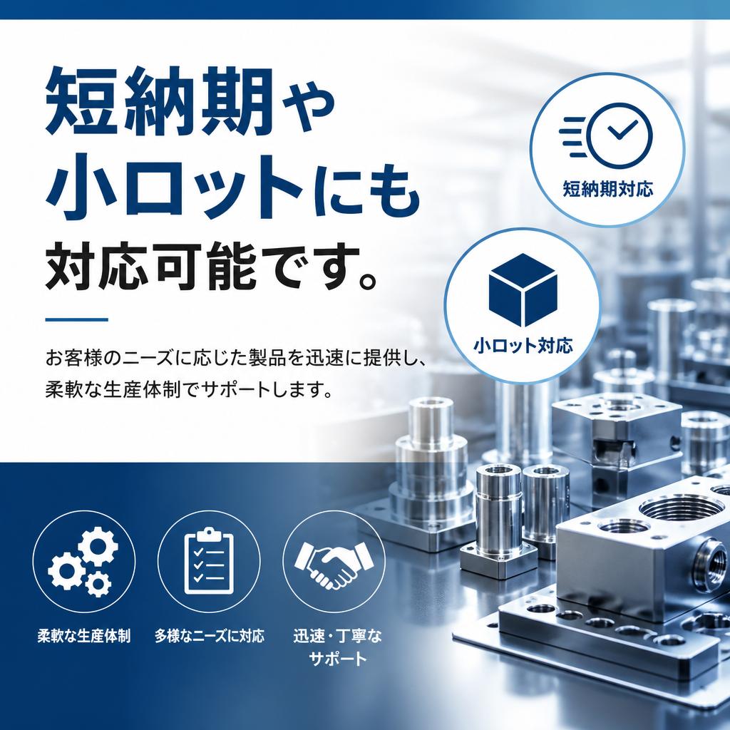 短納期・小ロット製作の強み