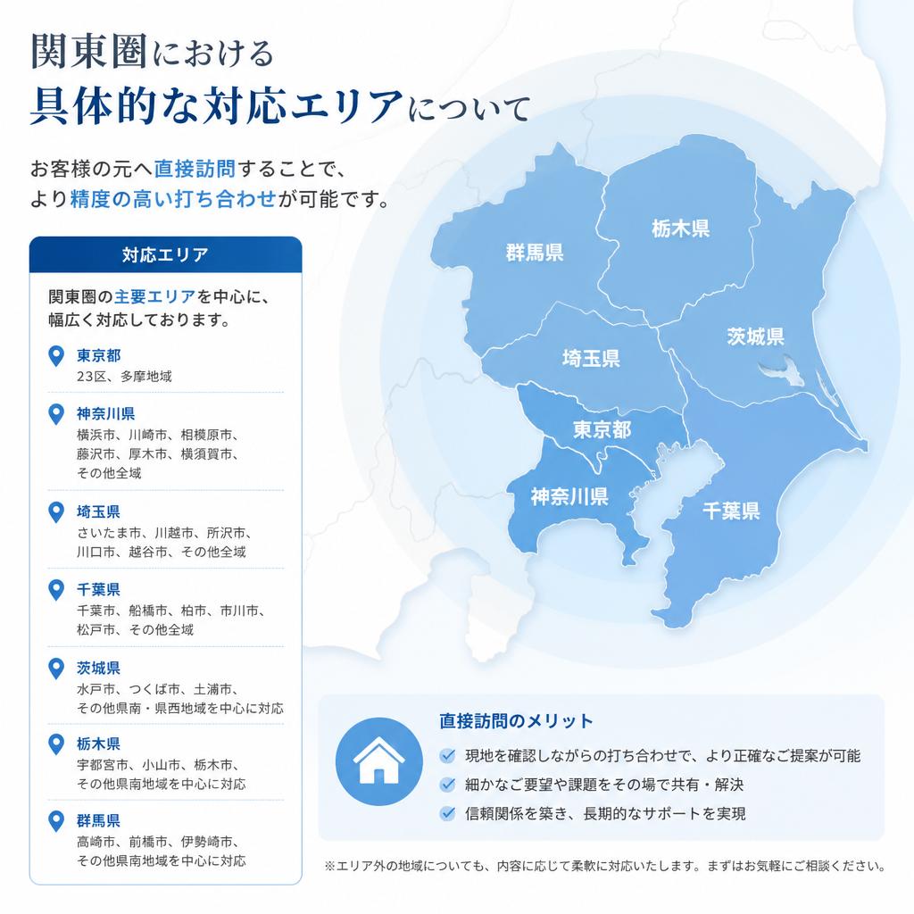 関東圏での対応エリア