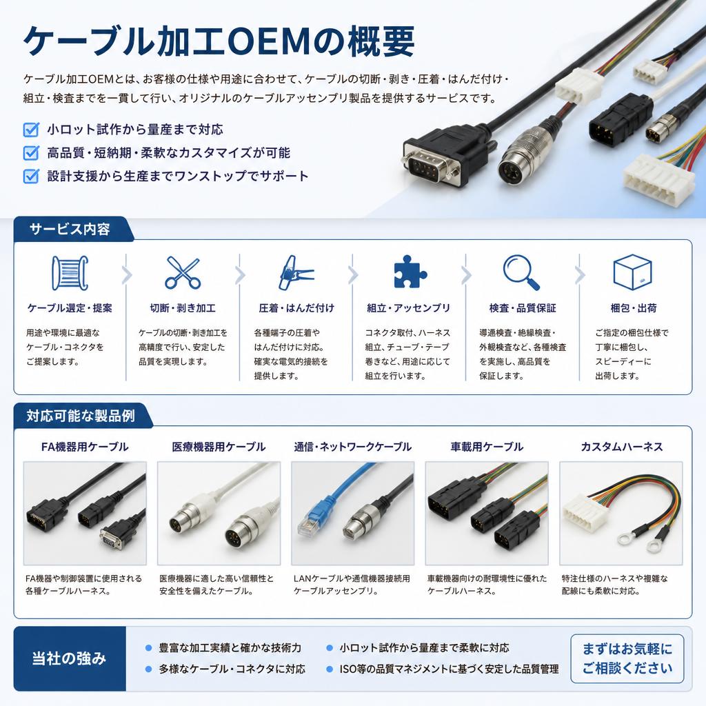 2. ケーブル加工OEMとは？