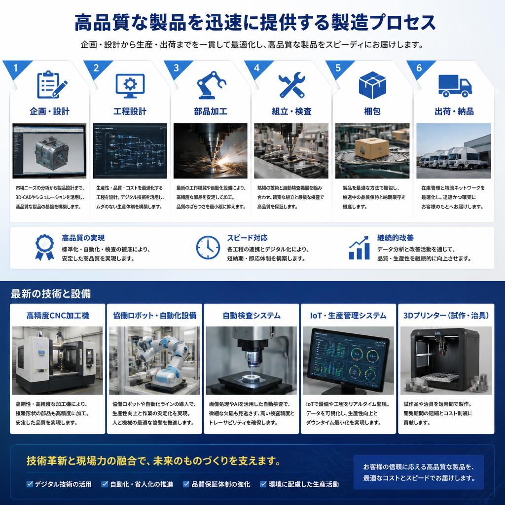 4. スピーディーかつ丁寧な製造プロセス