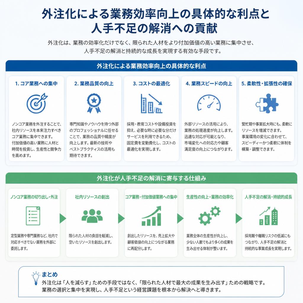 2. 業務効率UPのための外注化メリット