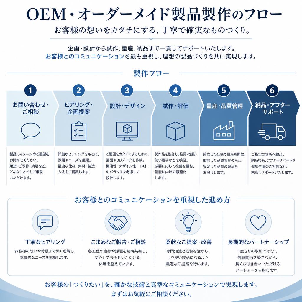 4. OEM・オーダーメイド製作の流れ